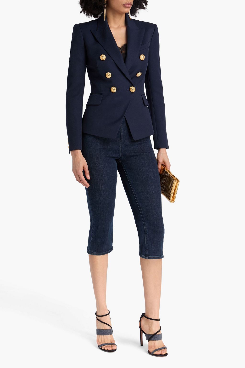 BALMAIN ウールツイル ダブルブレストブレザー