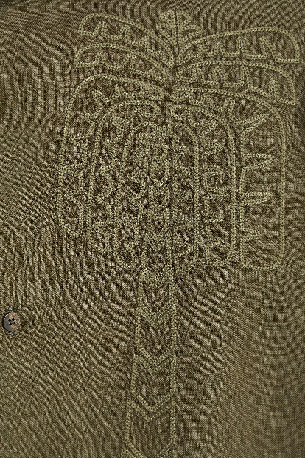 FRESCOBOL CARIOCA Flavio embroidered linen shirt
