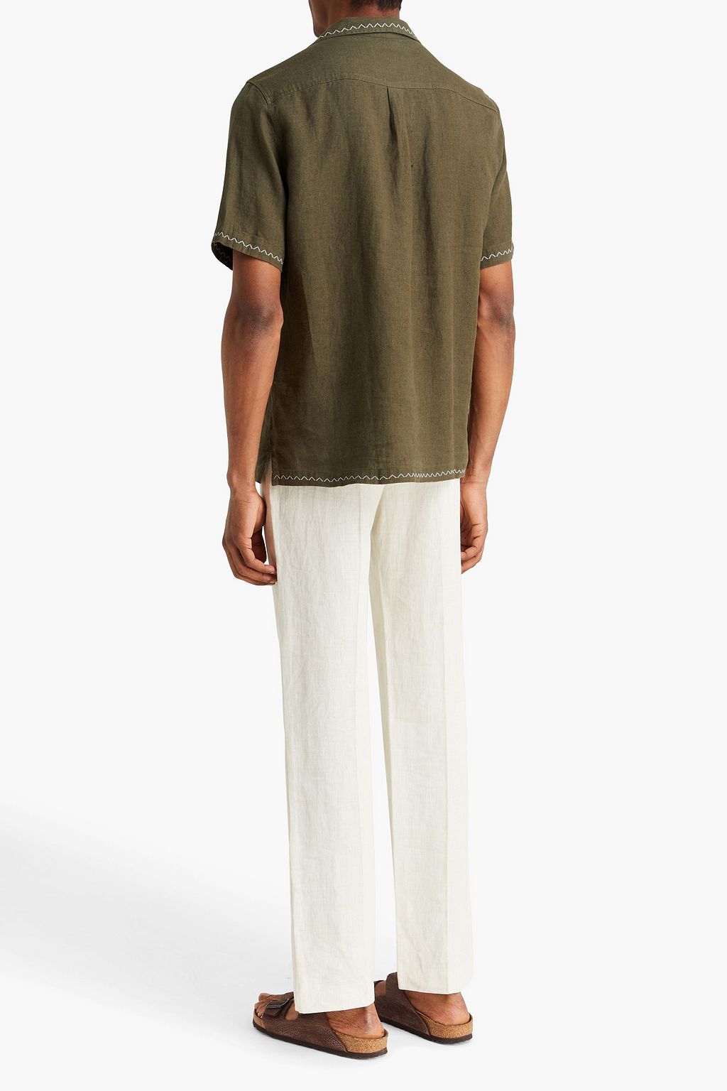 FRESCOBOL CARIOCA Flavio embroidered linen shirt