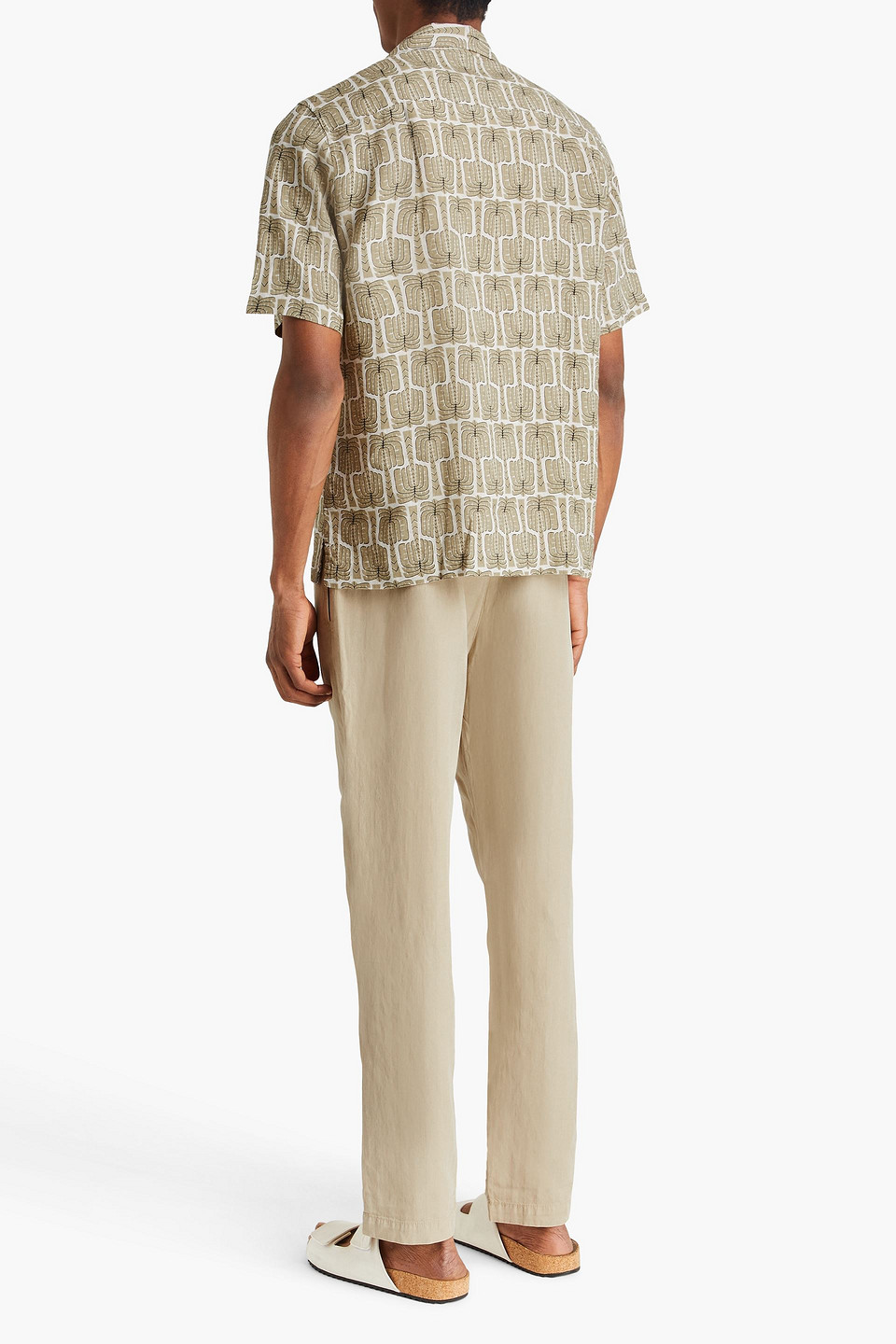 Frescobol Carioca Roberto Printed Linen Shirt In Multi