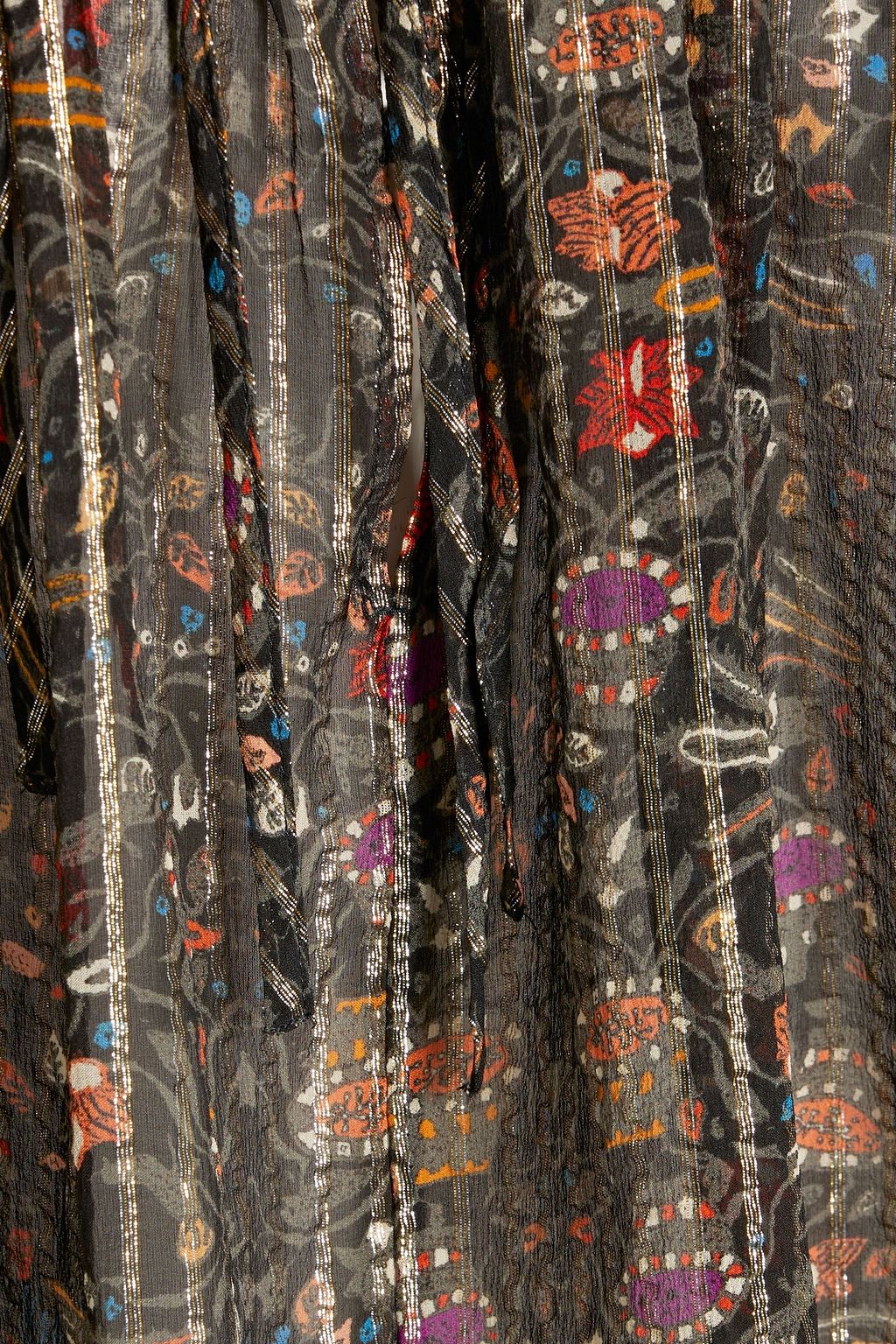 ISABEL MARANT Ametissa printed fil coupé silk and Lurex®-blend blouse