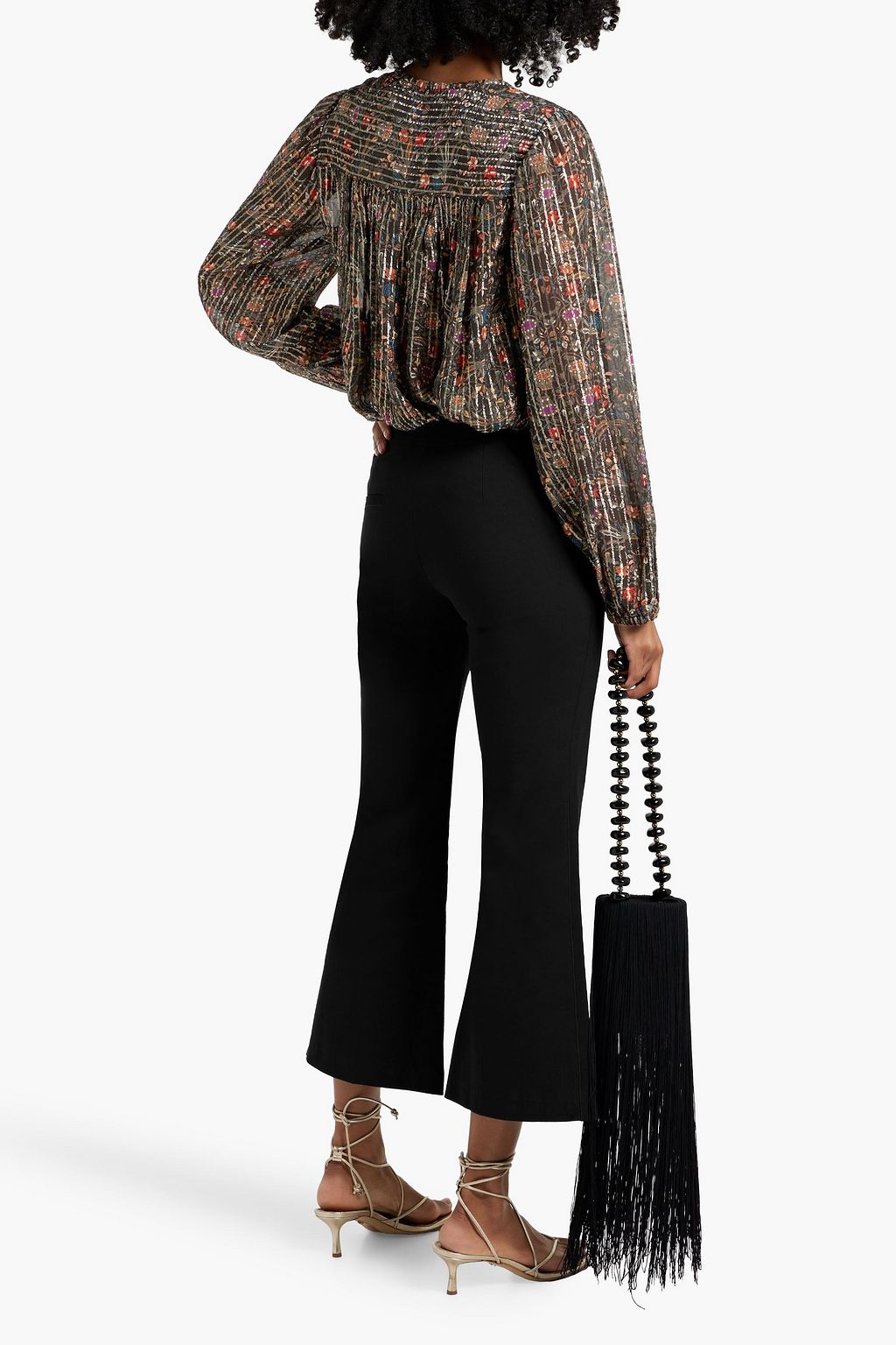 ISABEL MARANT Ametissa printed fil coupé silk and Lurex®-blend blouse