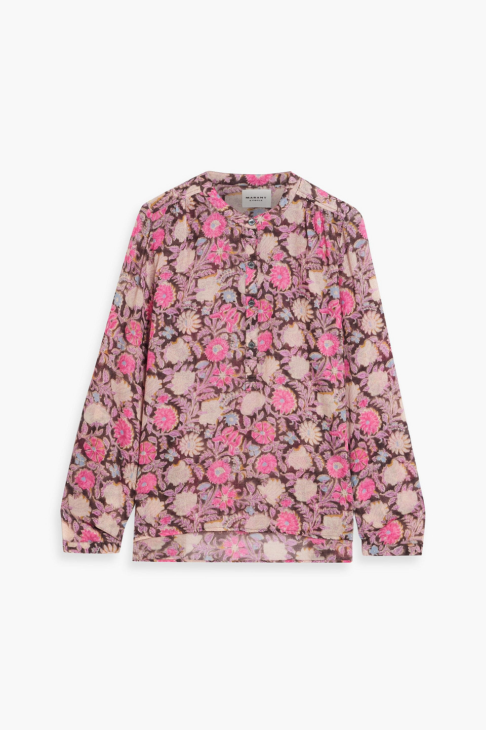 Isabel Marant Étoile Maria Floral-print Cotton-voile Top In Pink