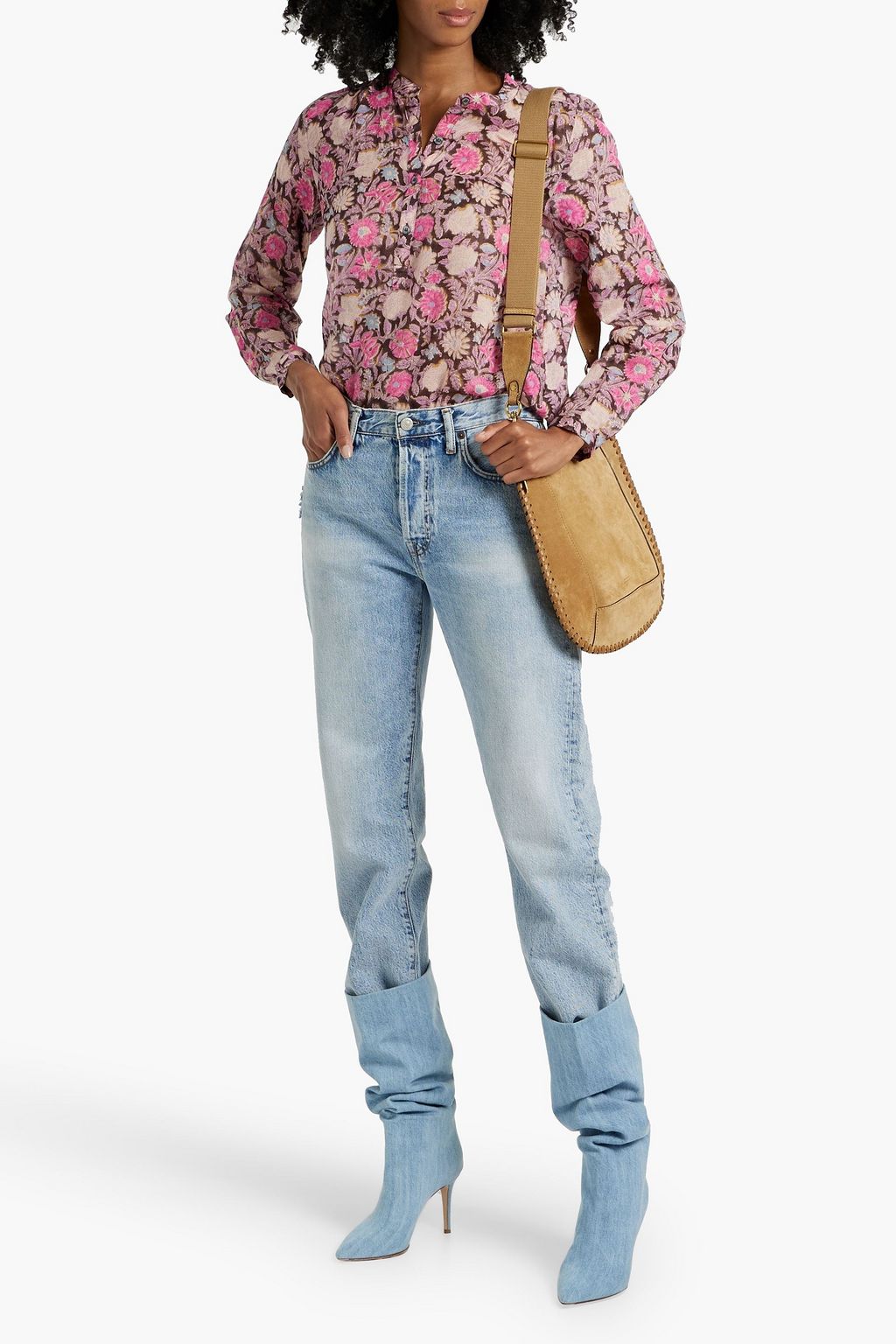 MARANT ÉTOILE Maria floral-print cotton-voile top