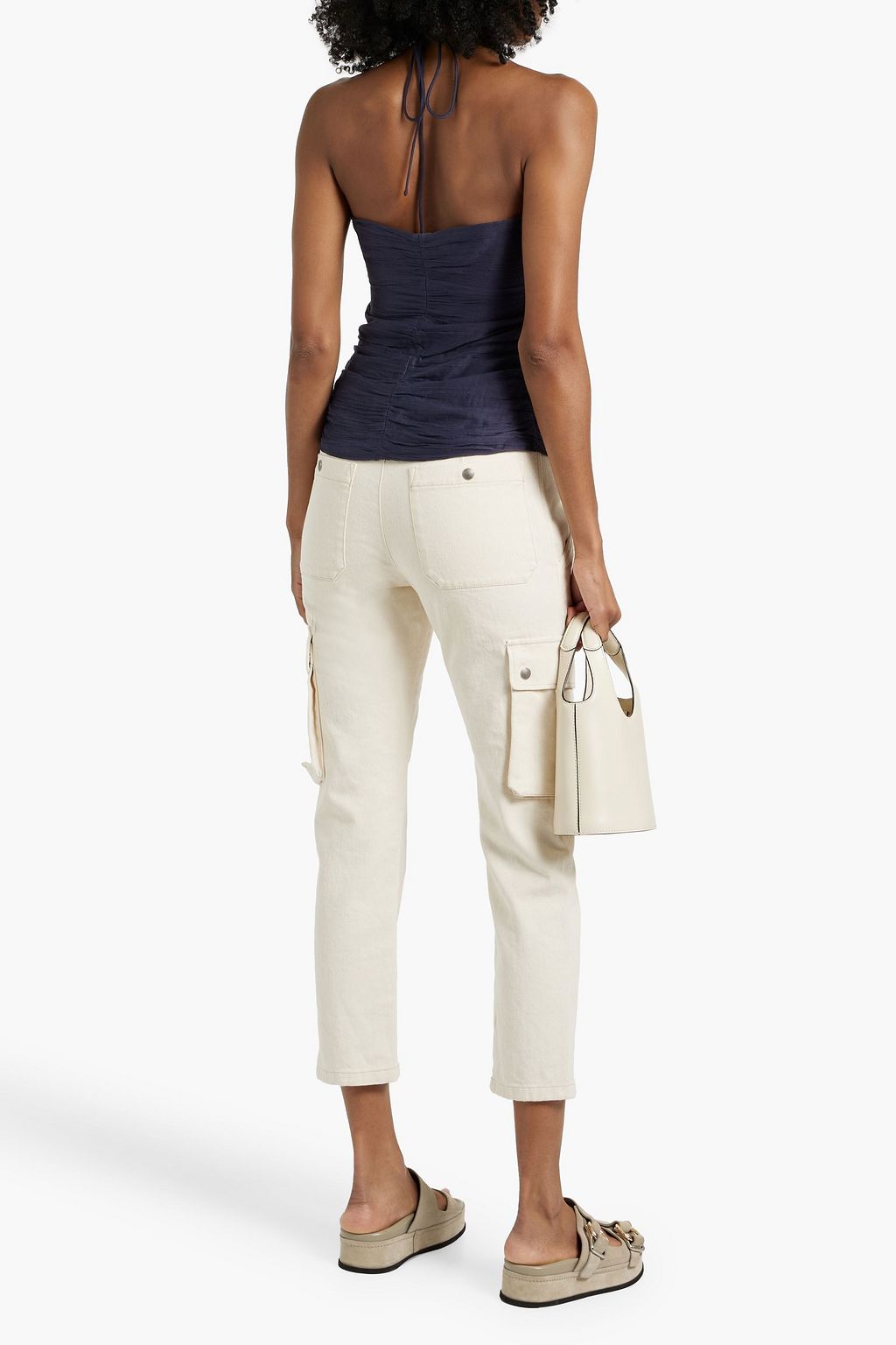 ISABEL MARANT Evalia cropped cotton-twill straight-leg pants