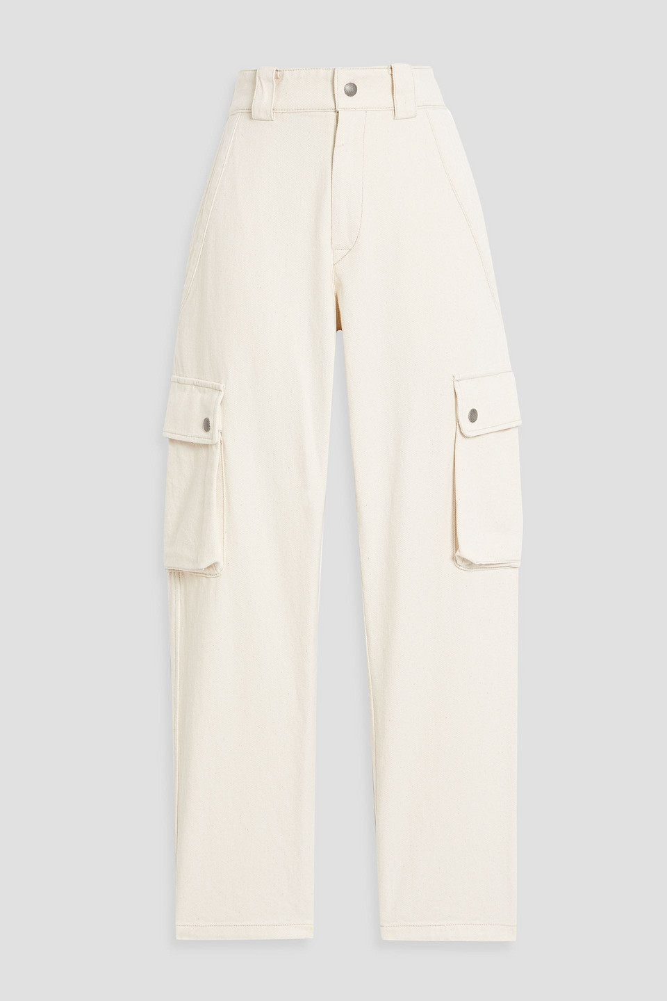Isabel Marant Evalia Cropped Cotton-twill Straight-leg Pants