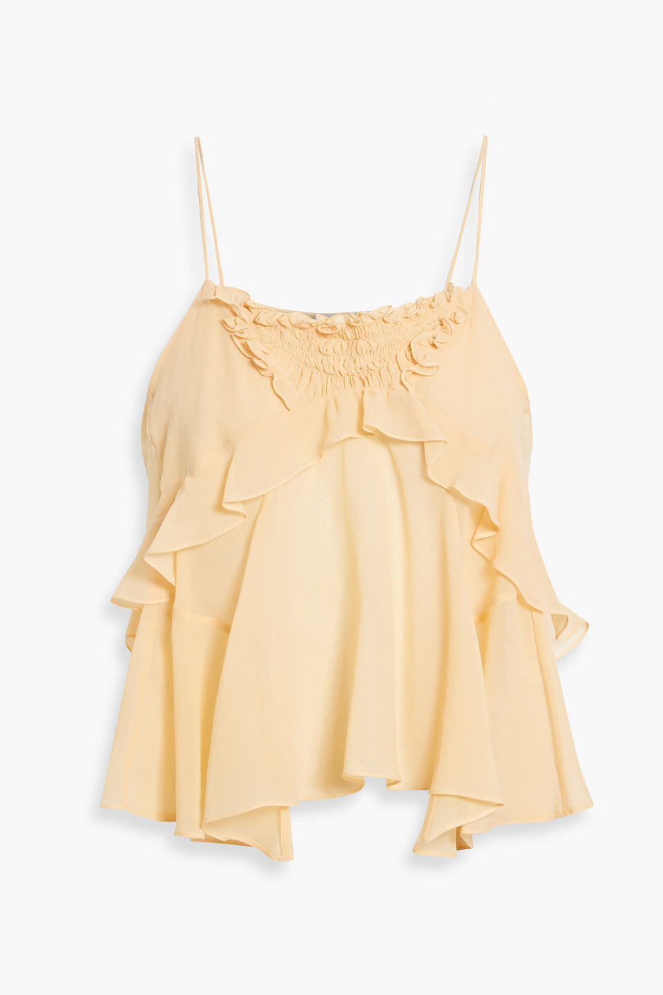 Tamila ruffled silk-chiffon camisole