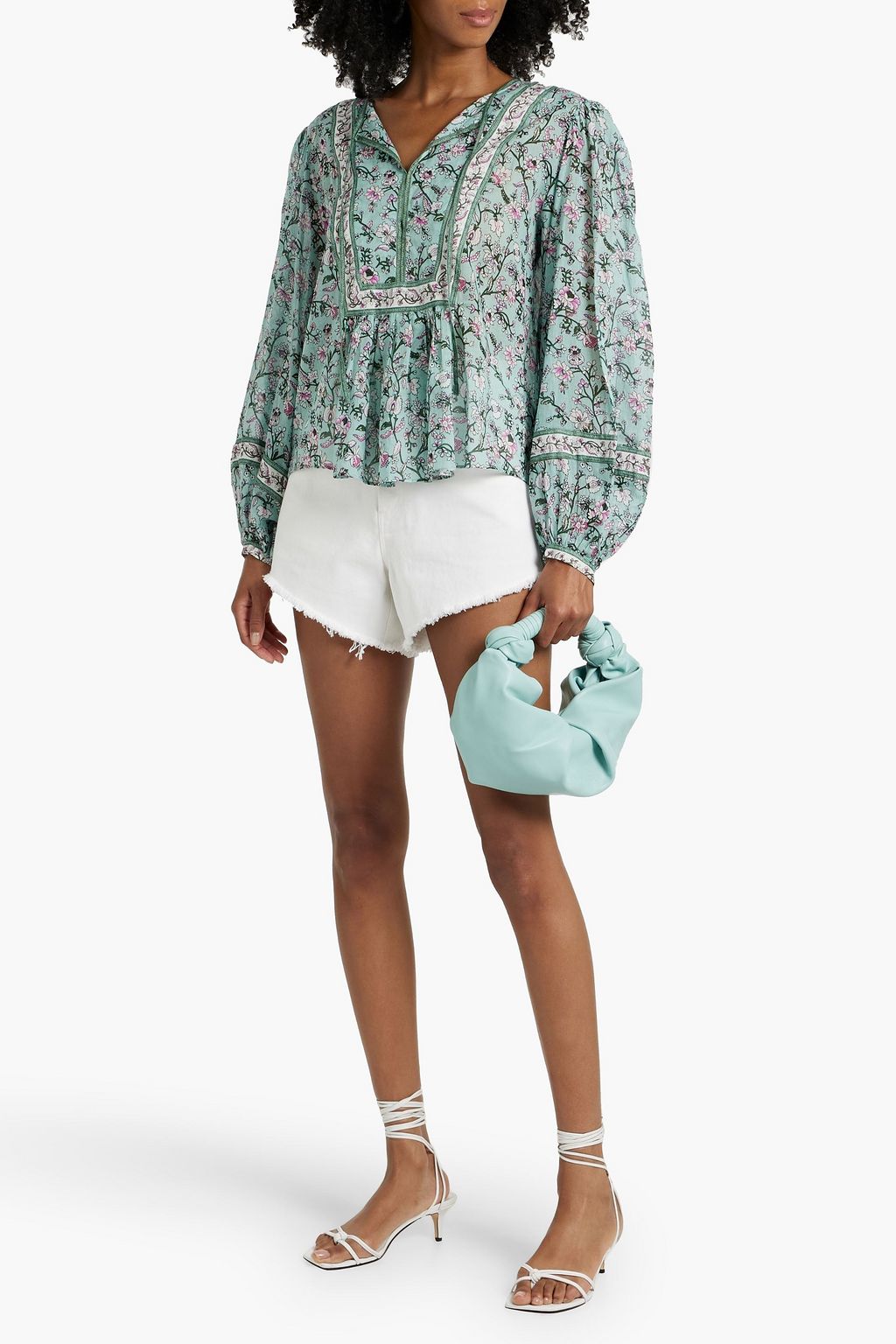 MARANT ÉTOILE Gayle floral-print cotton-voile top