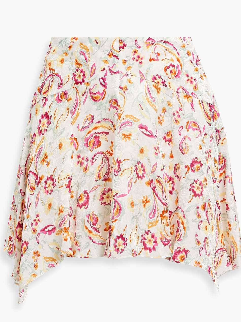 perrine floral-jacquard mini skirt