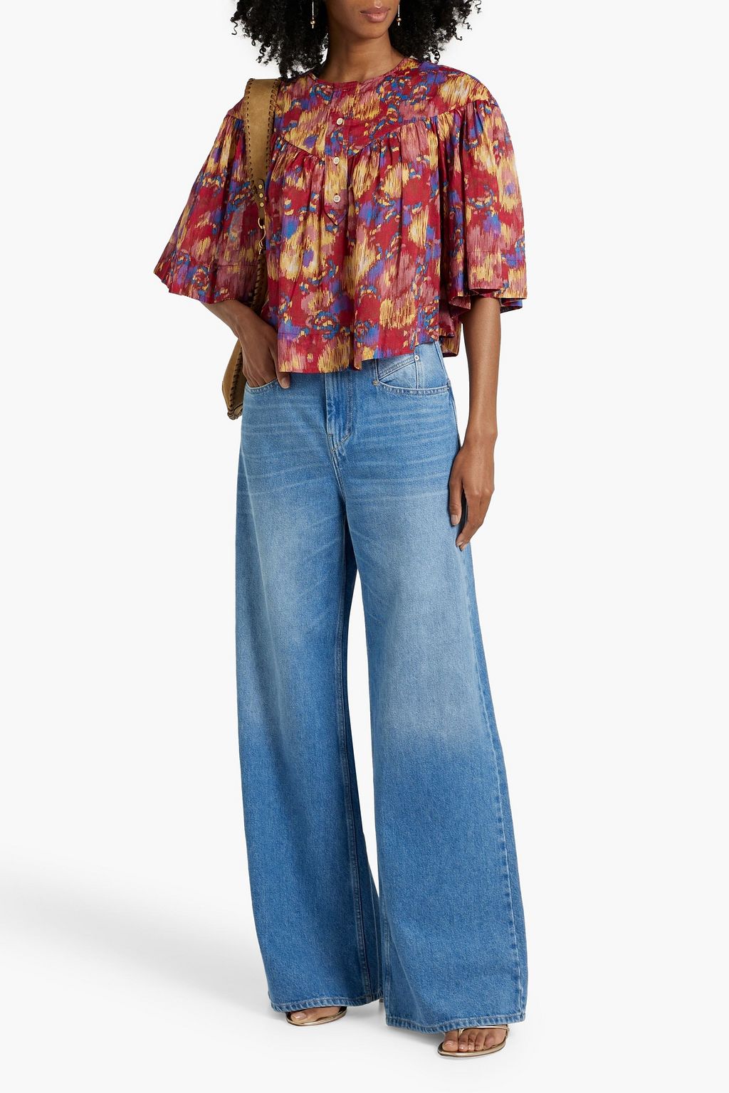 ISABEL MARANT Lemony high-rise wide-leg jeans