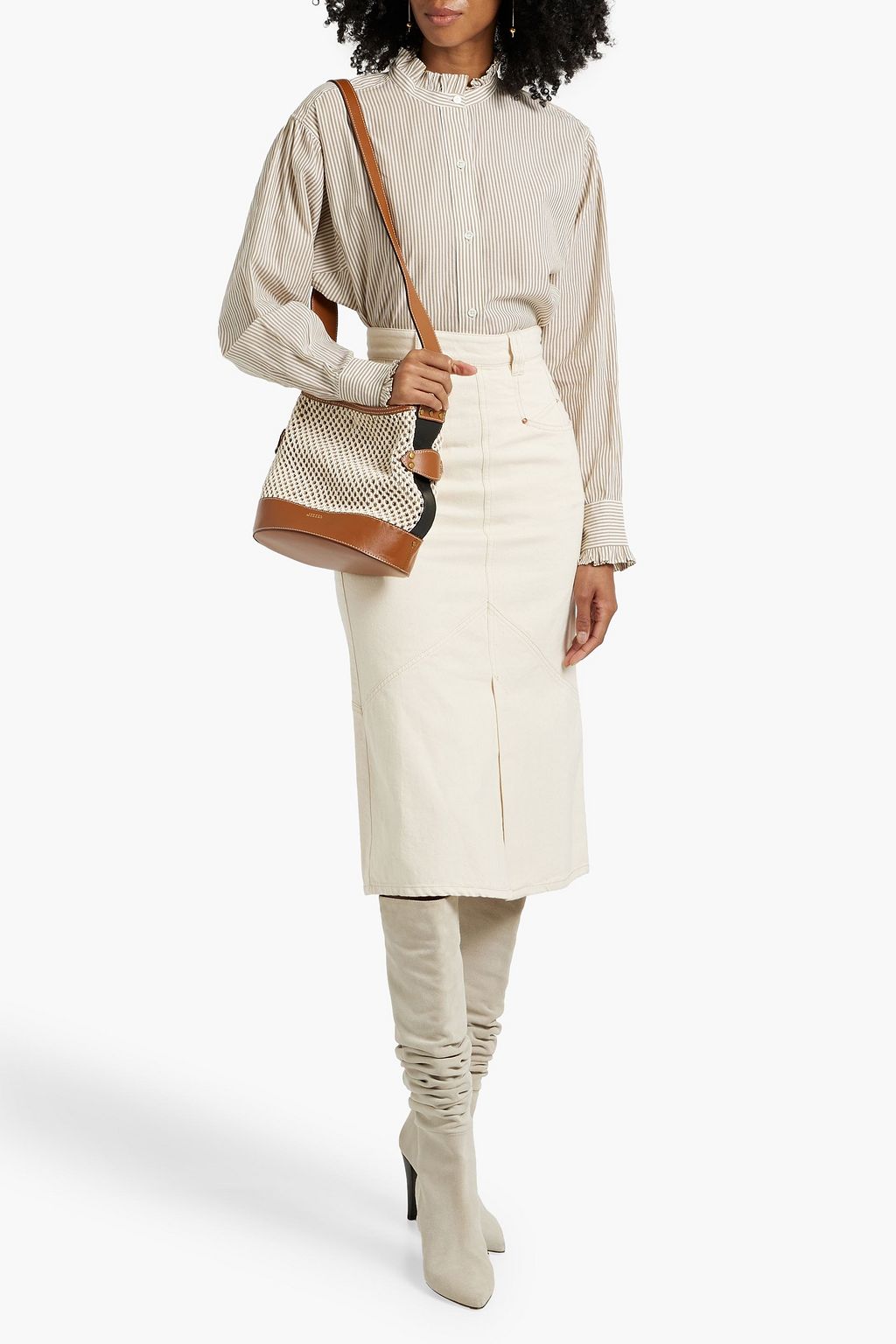 MARANT ÉTOILE Saoli striped cotton-poplin shirt