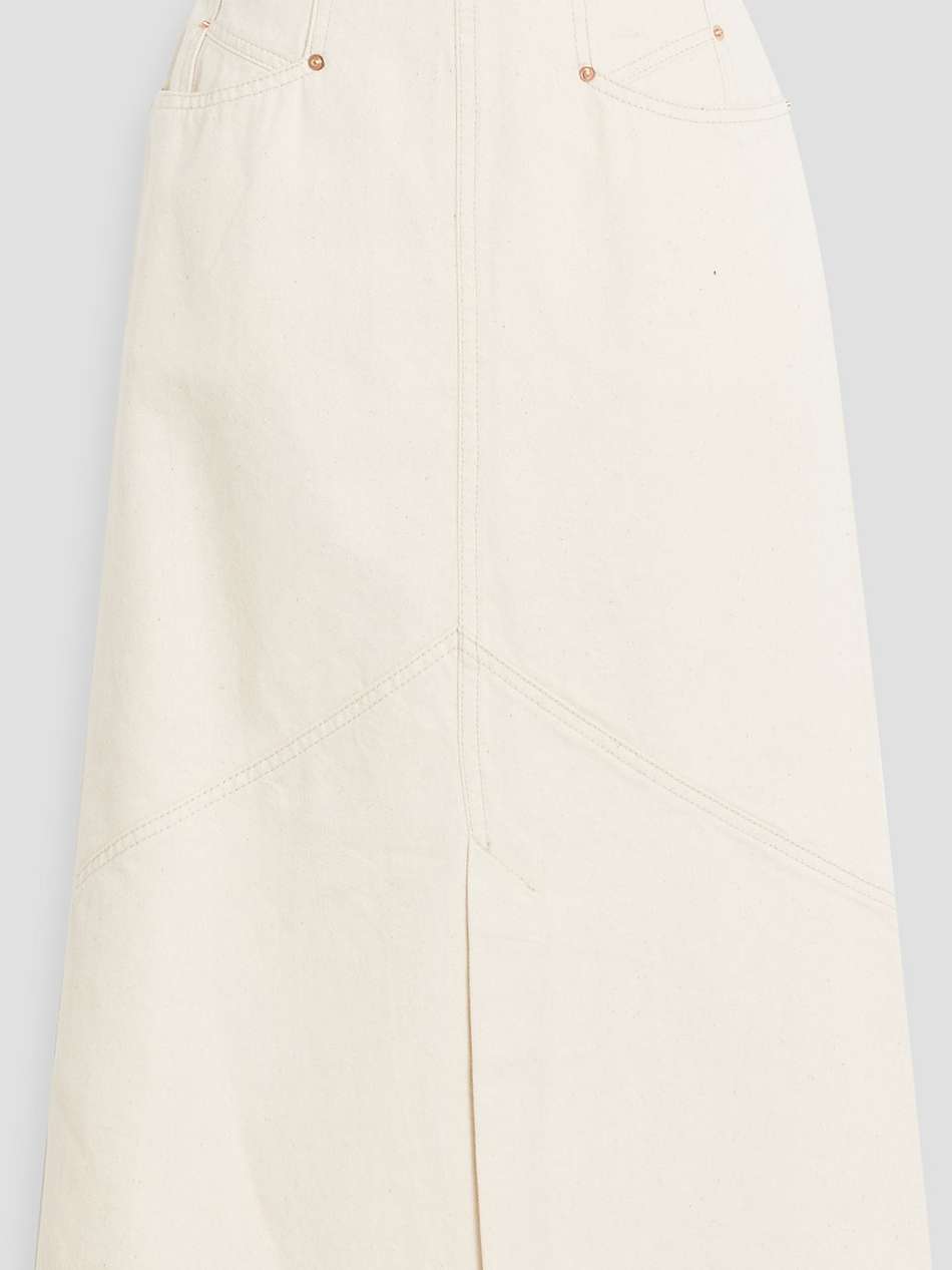 pomano denim midi skirt
