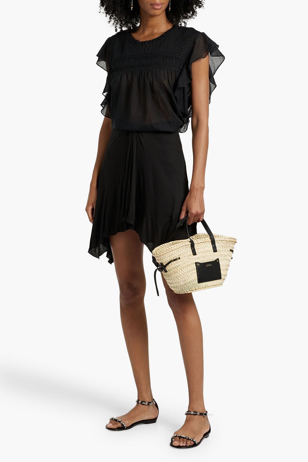 ISABEL MARANT Fenecia asymmetric jersey skirt