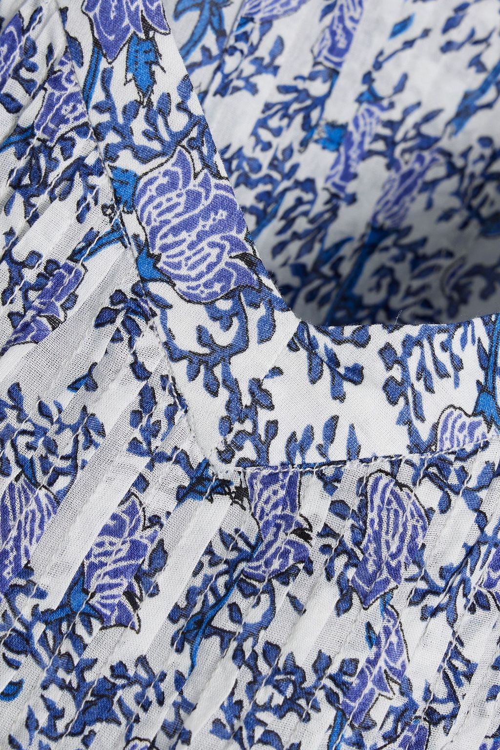 MARANT ÉTOILE Madrana ruffled floral-print cotton-voile top