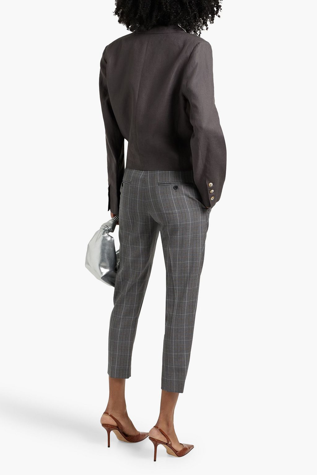 MARANT ÉTOILE Noah cropped Prince of Wales checked wool tapered pants