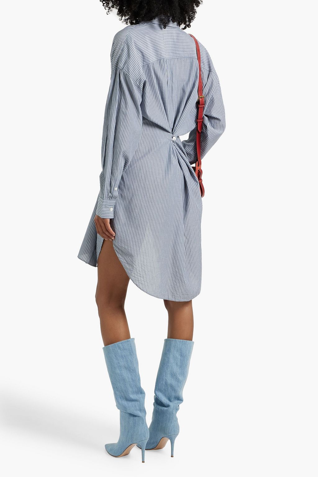 MARANT ÉTOILE Seen striped cotton shirt dress