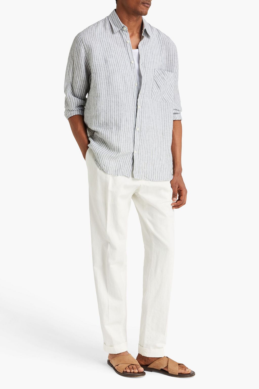 FRESCOBOL CARIOCA Telles striped linen shirt