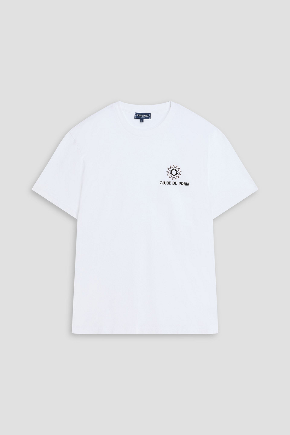 Embroidered cotton-jersey T-shirt