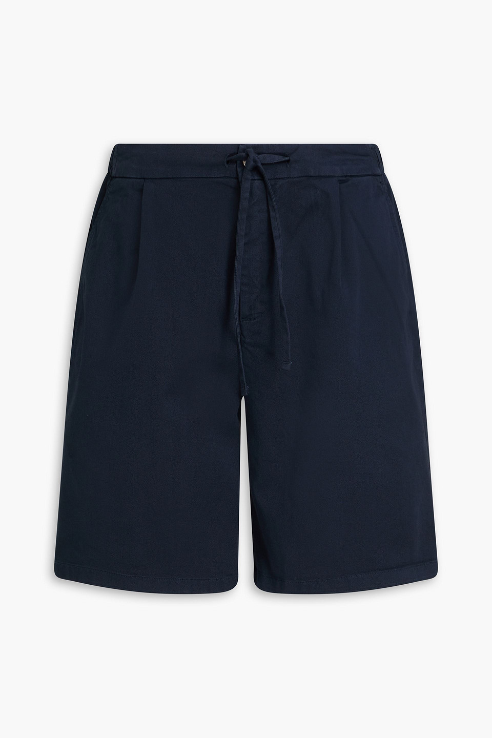 Frescobol Carioca Rui Cotton-blend Twill Drawstring Shorts In Blue