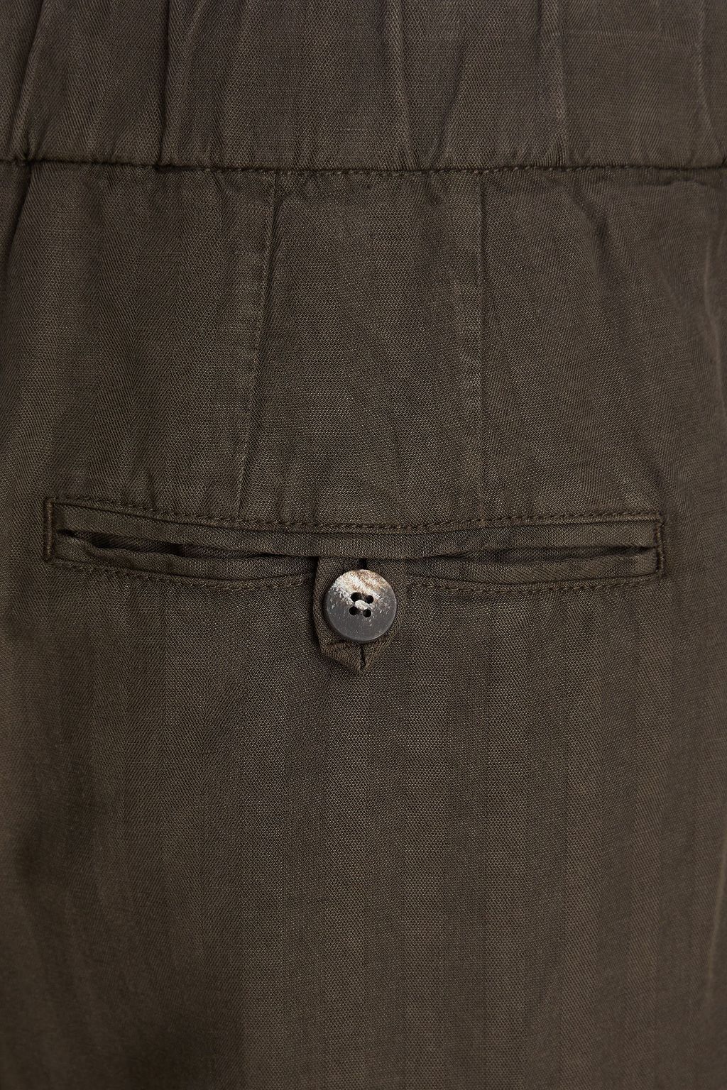 FRESCOBOL CARIOCA Oscar herringbone Lyocell, linen and cotton-blend drawstring pants