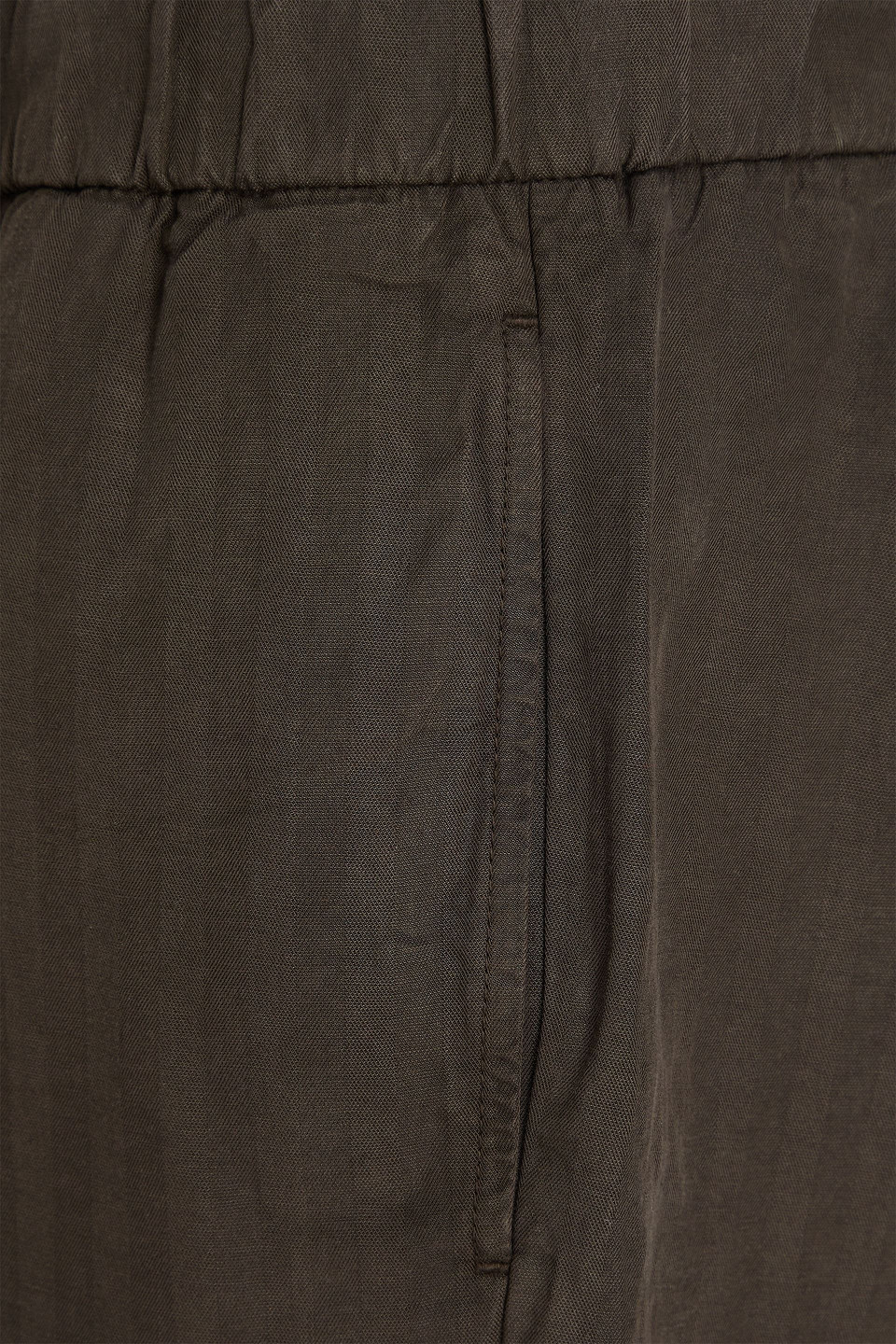 Frescobol Carioca Felipe Herringbone Lyocell, Linen And Cotton-blend Drawstring Shorts In Gray