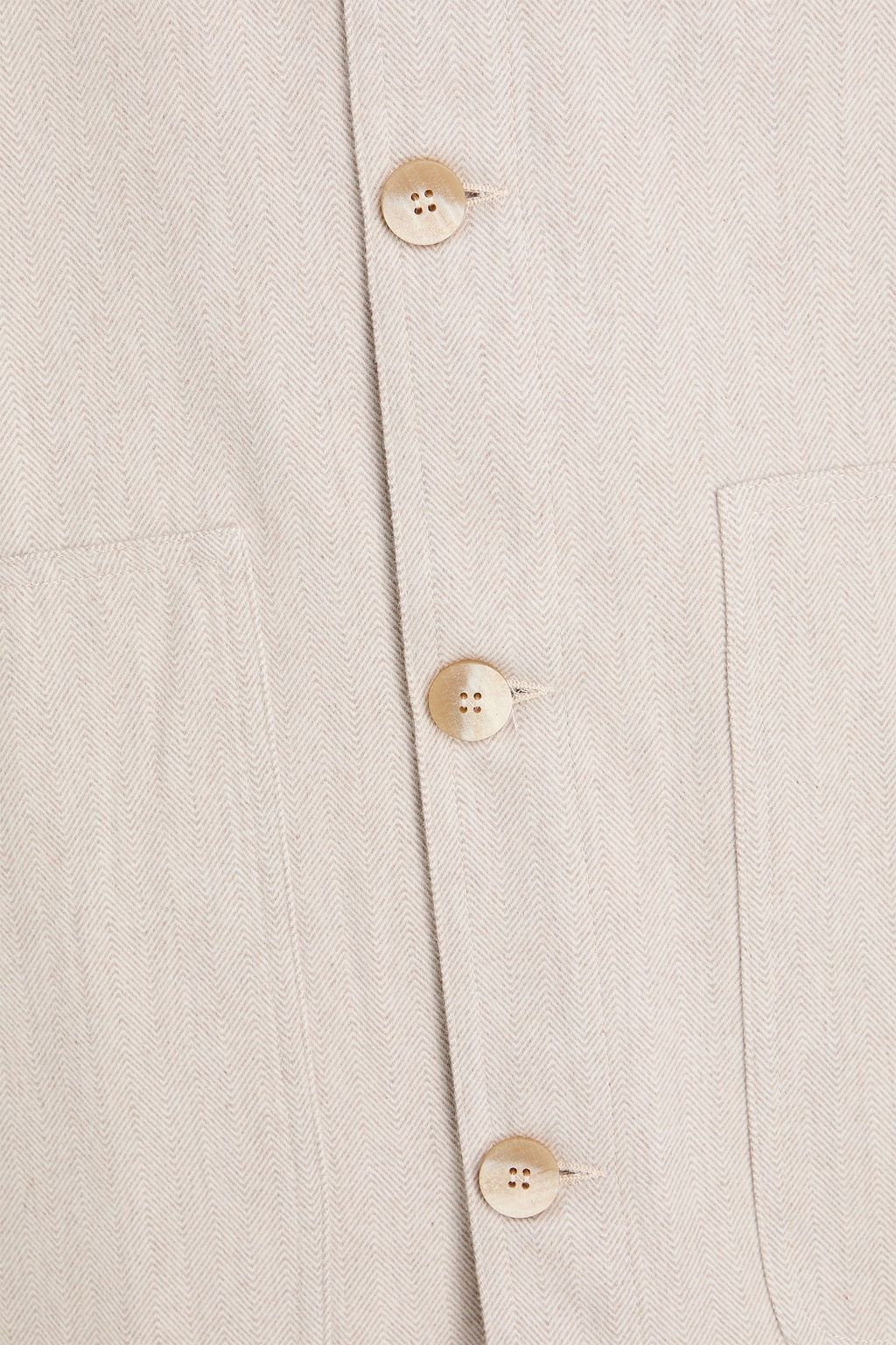 FRESCOBOL CARIOCA Belford herringbone cotton and cashmere-blend jacket