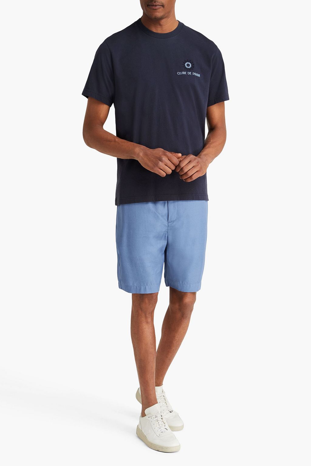FRESCOBOL CARIOCA Embroidered cotton-jersey T-shirt