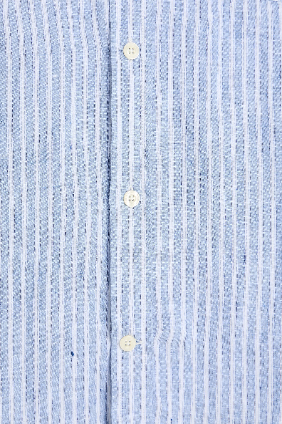 Frescobol Carioca Telles Striped Linen Shirt In Black