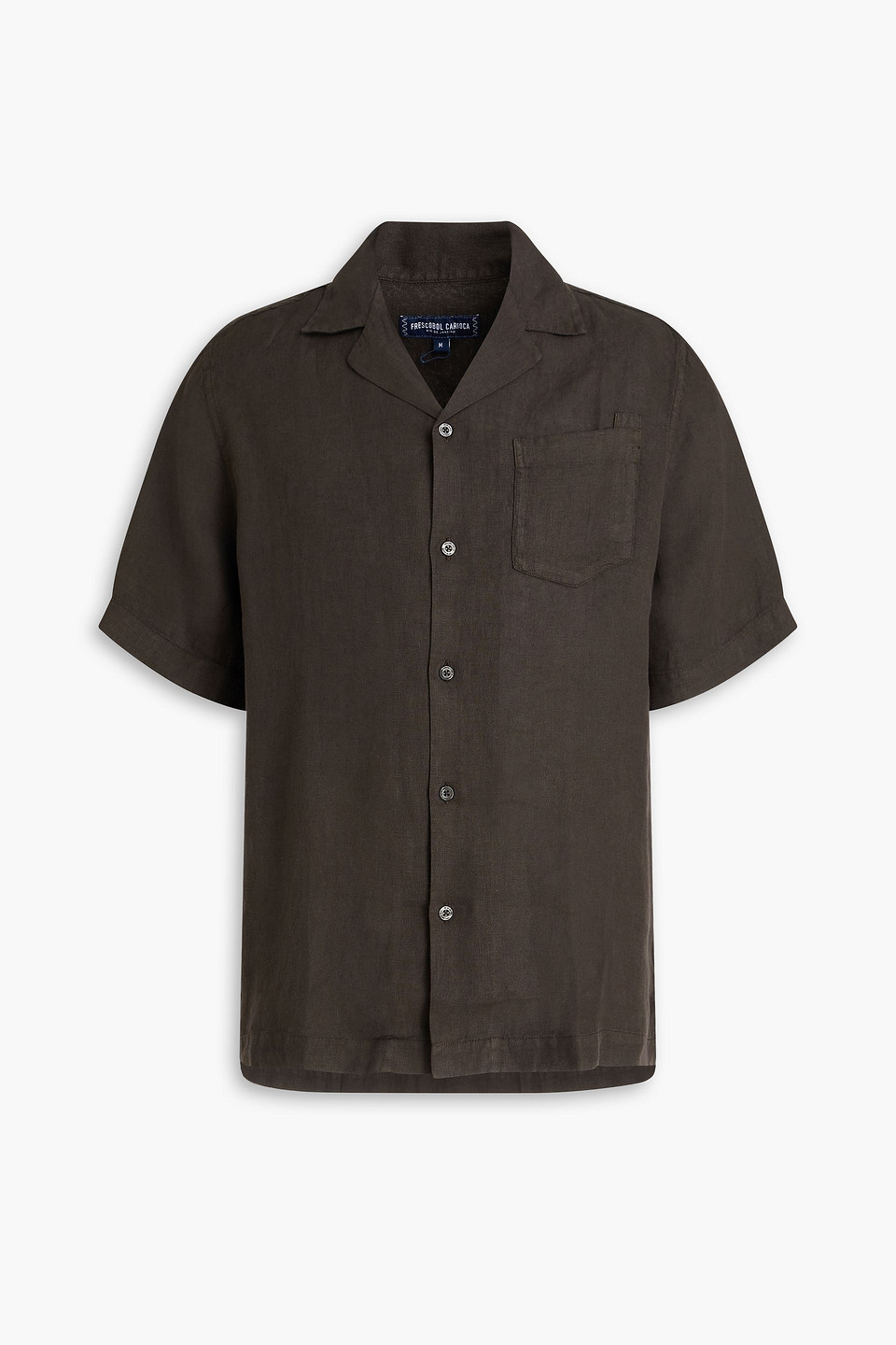 Frescobol Carioca Angelo Linen Shirt In Gray