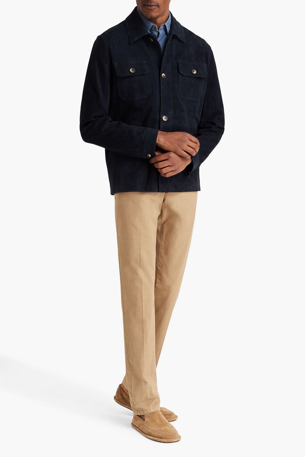 FRESCOBOL CARIOCA Ravi suede overshirt