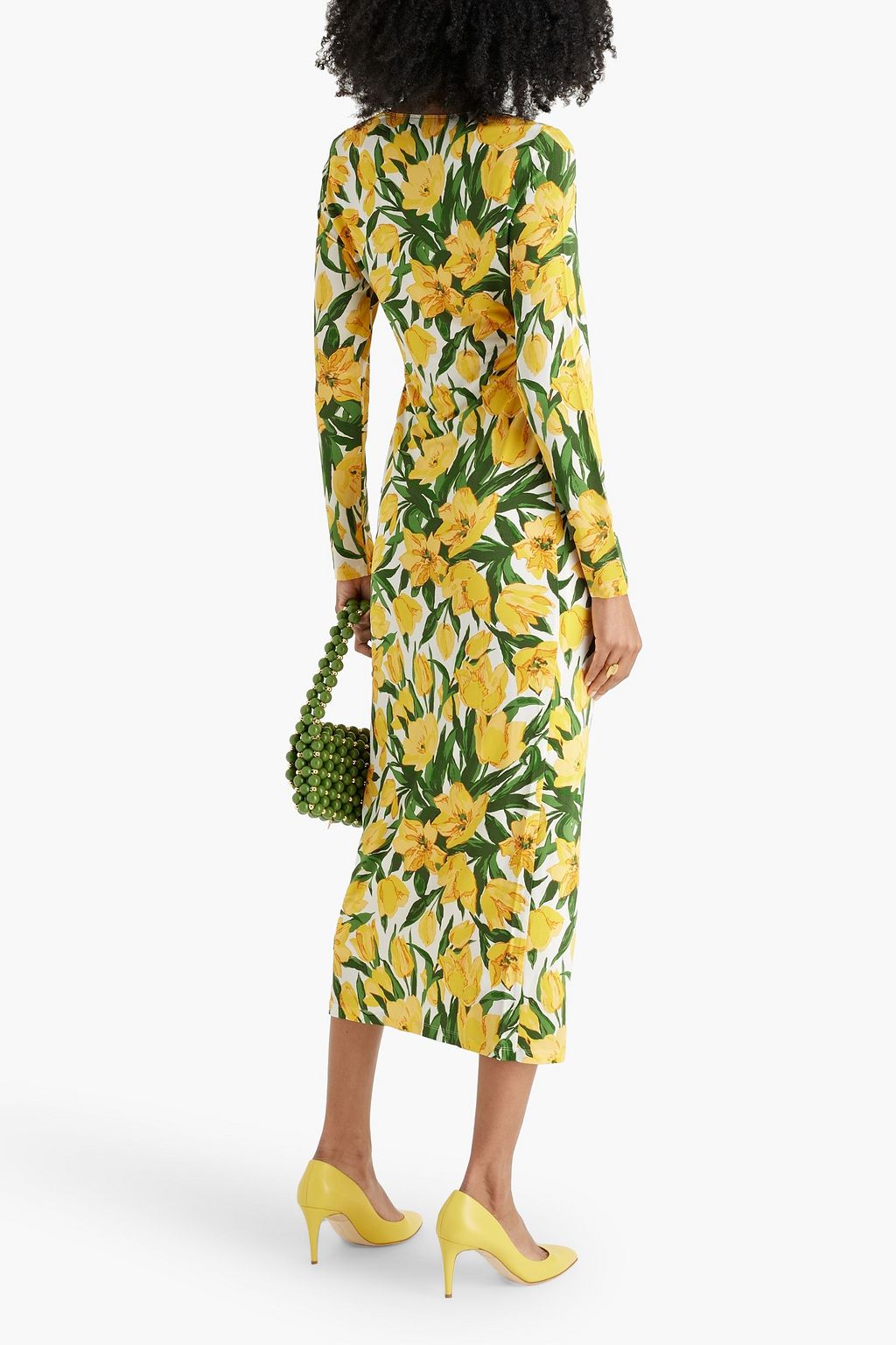 CAROLINA HERRERA Floral-print jersey midi dress