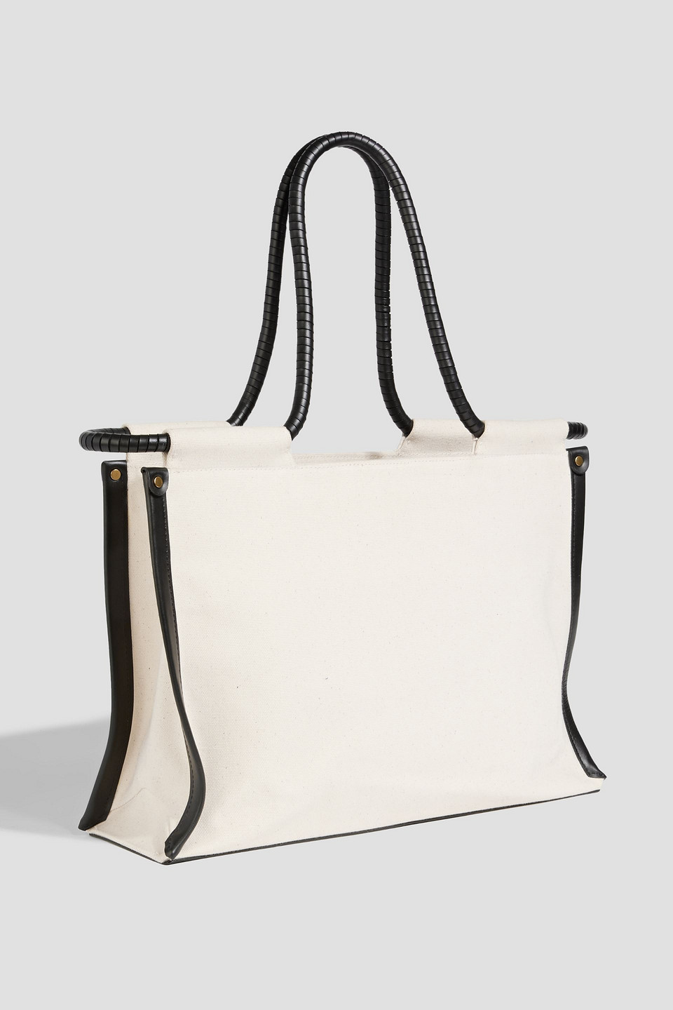 ISABEL MARANT TOLDEO LEATHER-TRIMMED CANVAS TOTE