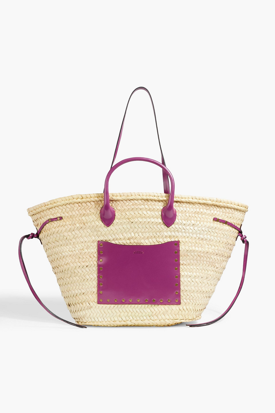 Isabel Marant Cadix Leather-trimmed Straw Tote