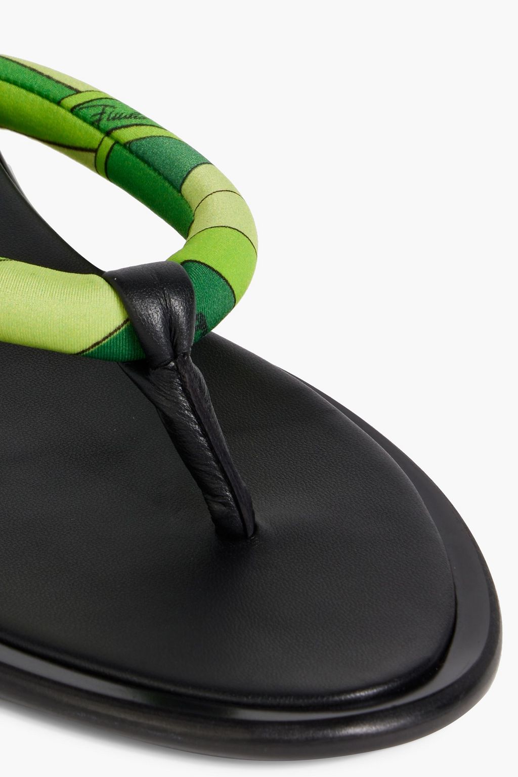 PUCCI Bedruckte Zehensandalen aus wattiertem Twill