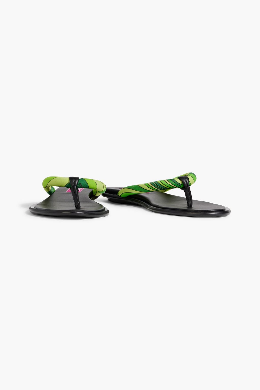 PUCCI Bedruckte Zehensandalen aus wattiertem Twill