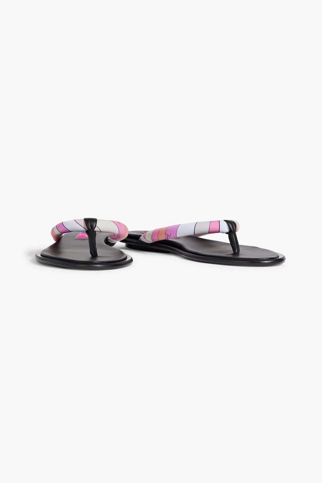 PUCCI Bedruckte Zehensandalen aus wattiertem Twill