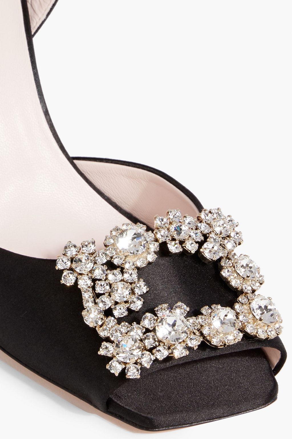ROGER VIVIER Flower Strass crystal-embellished satin sandals