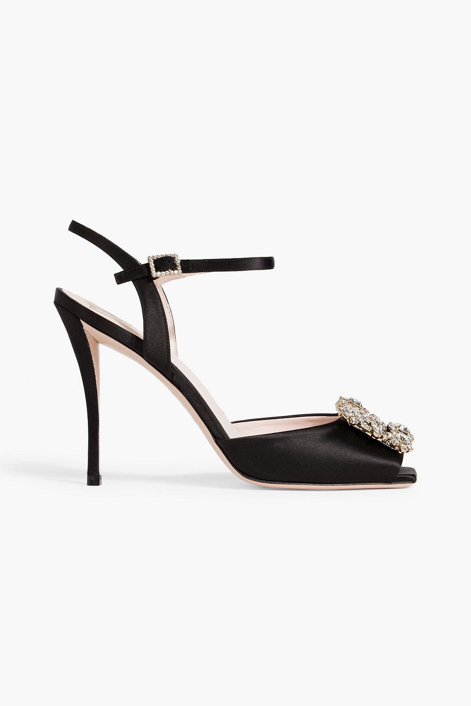 Flower Strass crystal-embellished satin sandals