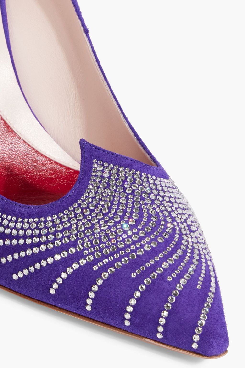 ROGER VIVIER I Love Vivier crystal-embellished suede pumps