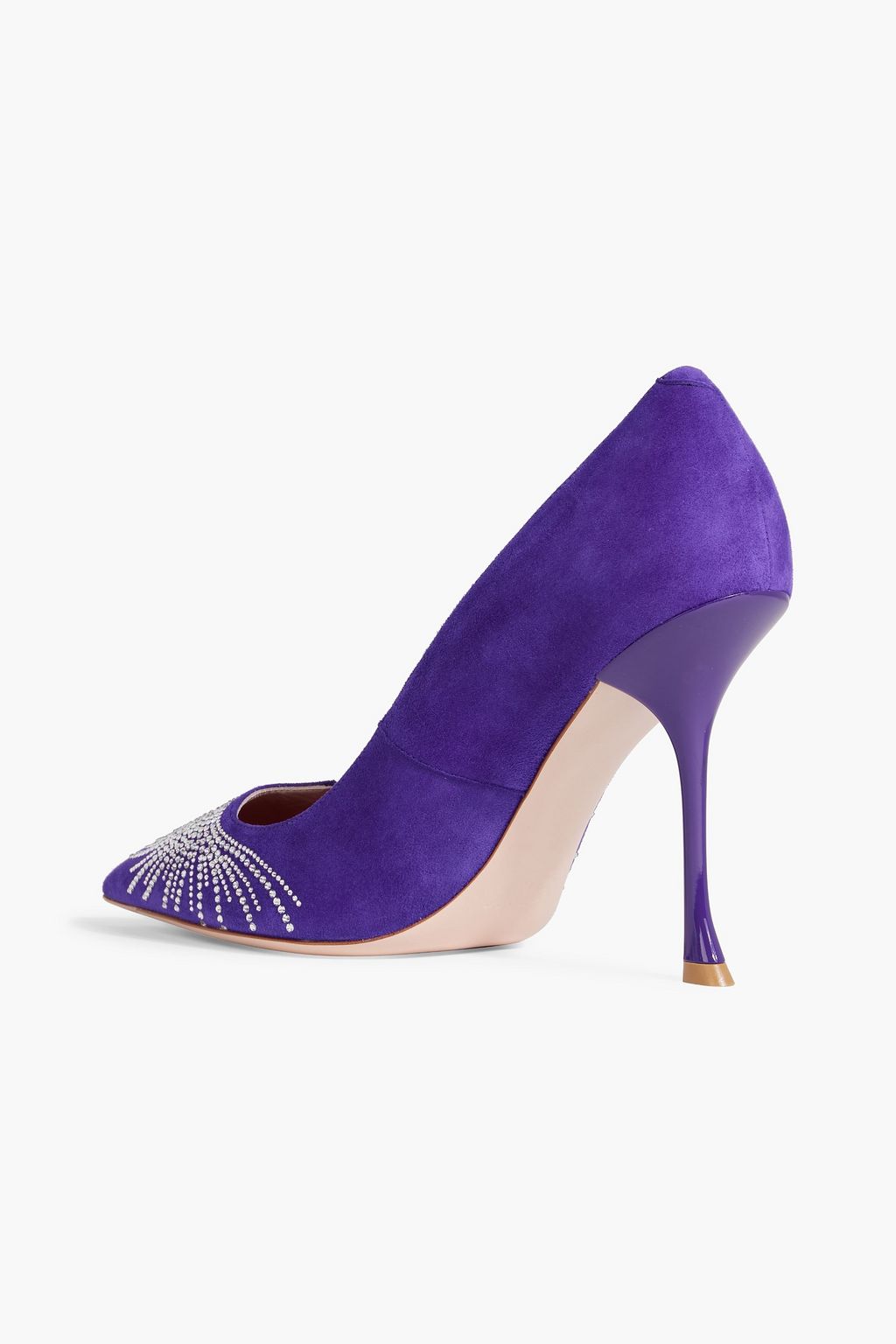 ROGER VIVIER I Love Vivier crystal-embellished suede pumps
