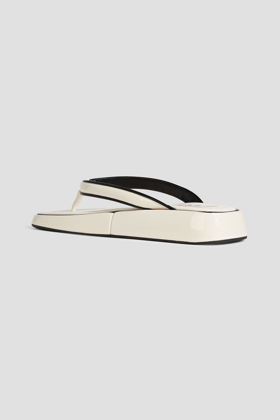 Roger Vivier Patent-leather Wedge Flip Flops