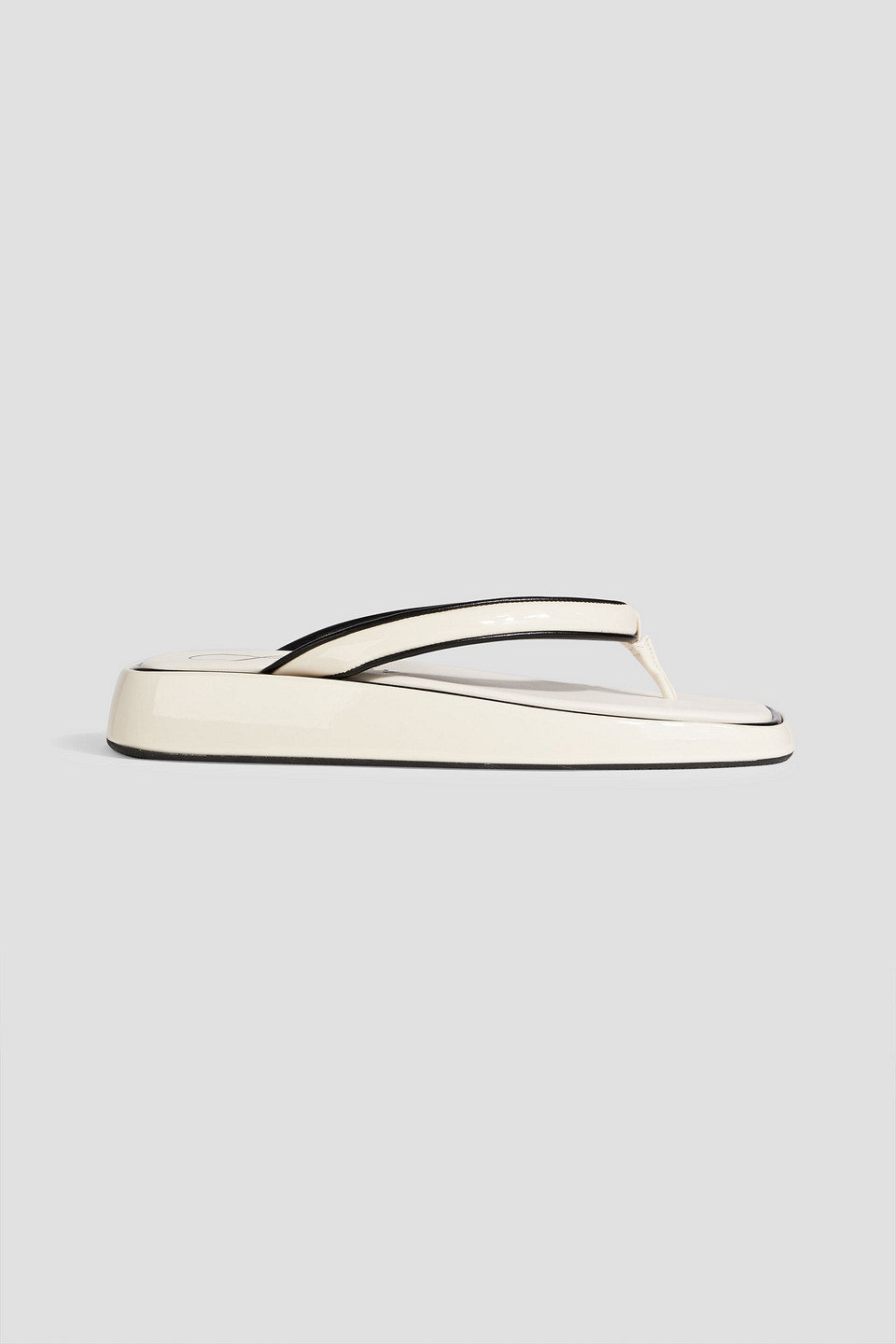 Roger Vivier Patent-leather Wedge Flip Flops