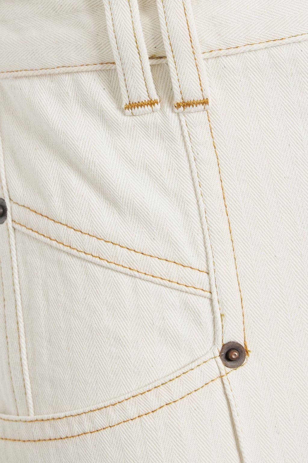 ISABEL MARANT Lirokae herringbone cotton-twill straight-leg pants