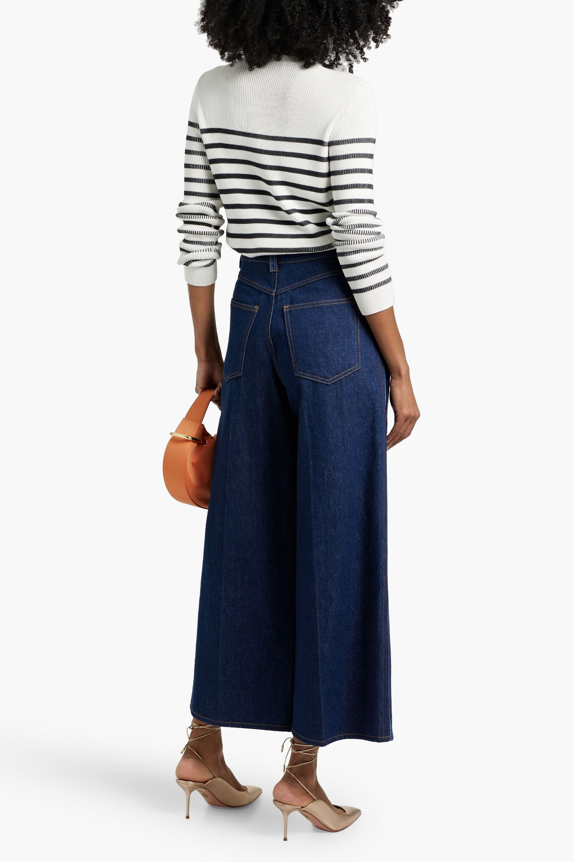 Valentino Garavani Cropped high-rise wide-leg jeans thumbnail