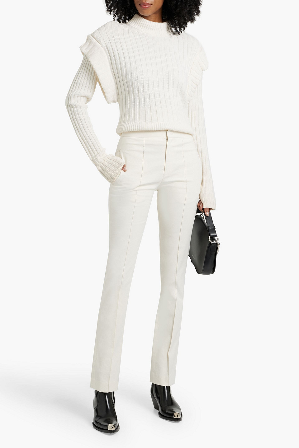 ISABEL MARANT KALIROK COTTON-BLEND SLIM-LEG PANTS