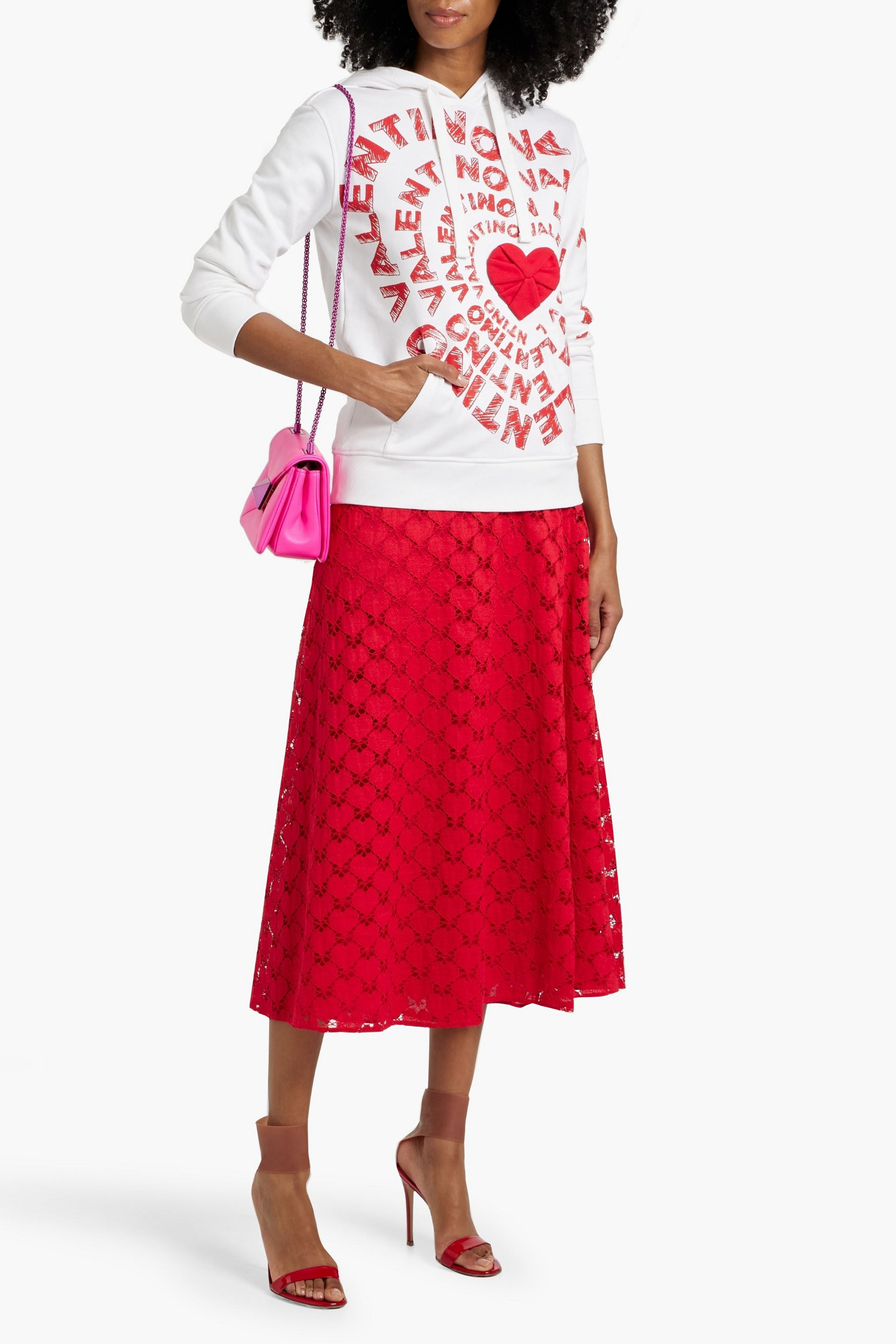 Valentino Garavani Lace midi skirt