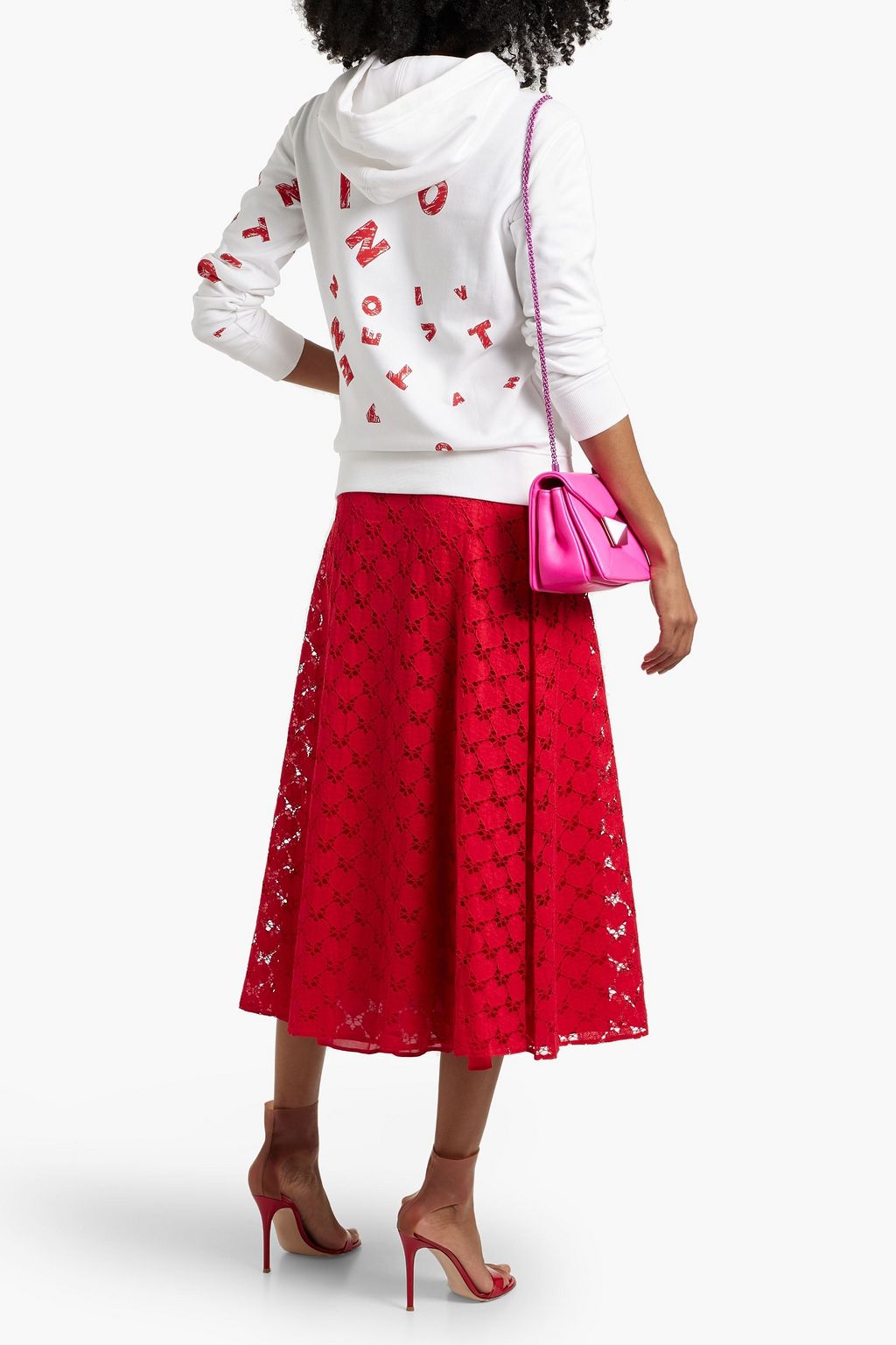 VALENTINO GARAVANI Appliquéd printed French cotton-blend terry