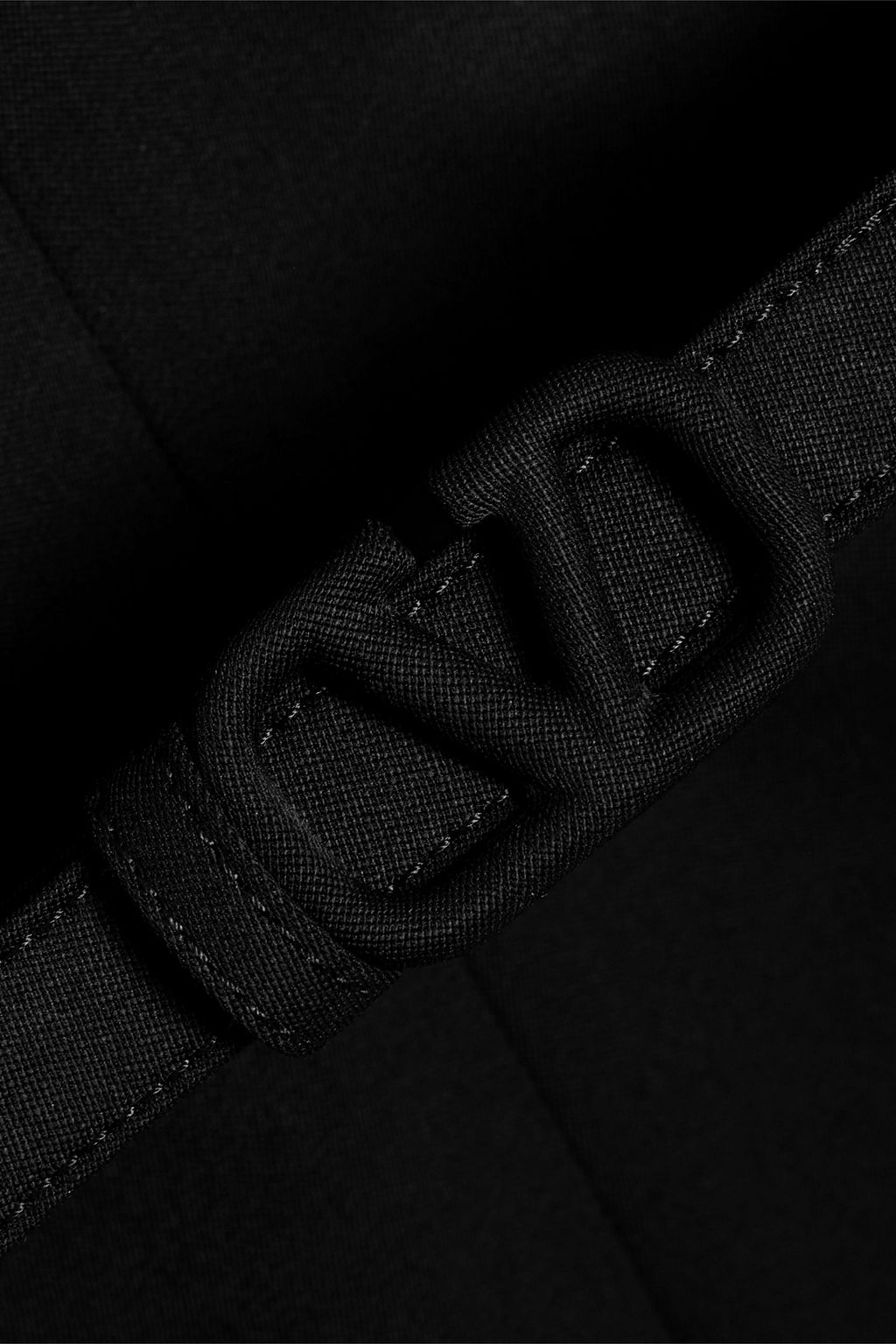 VALENTINO GARAVANI Belted wool-blend crepe dress