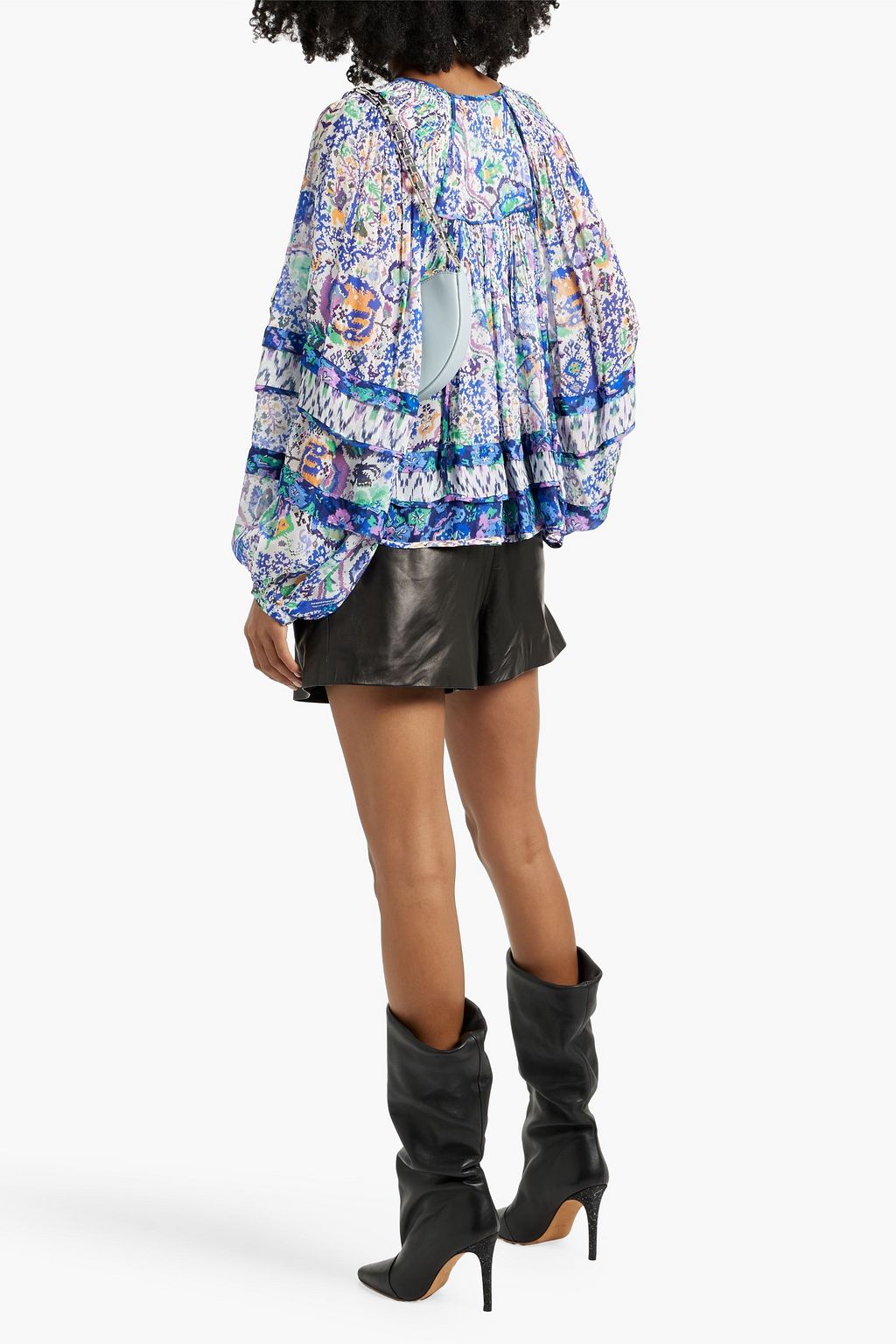 ISABEL MARANT Vozina ruffled printed georgette blouse