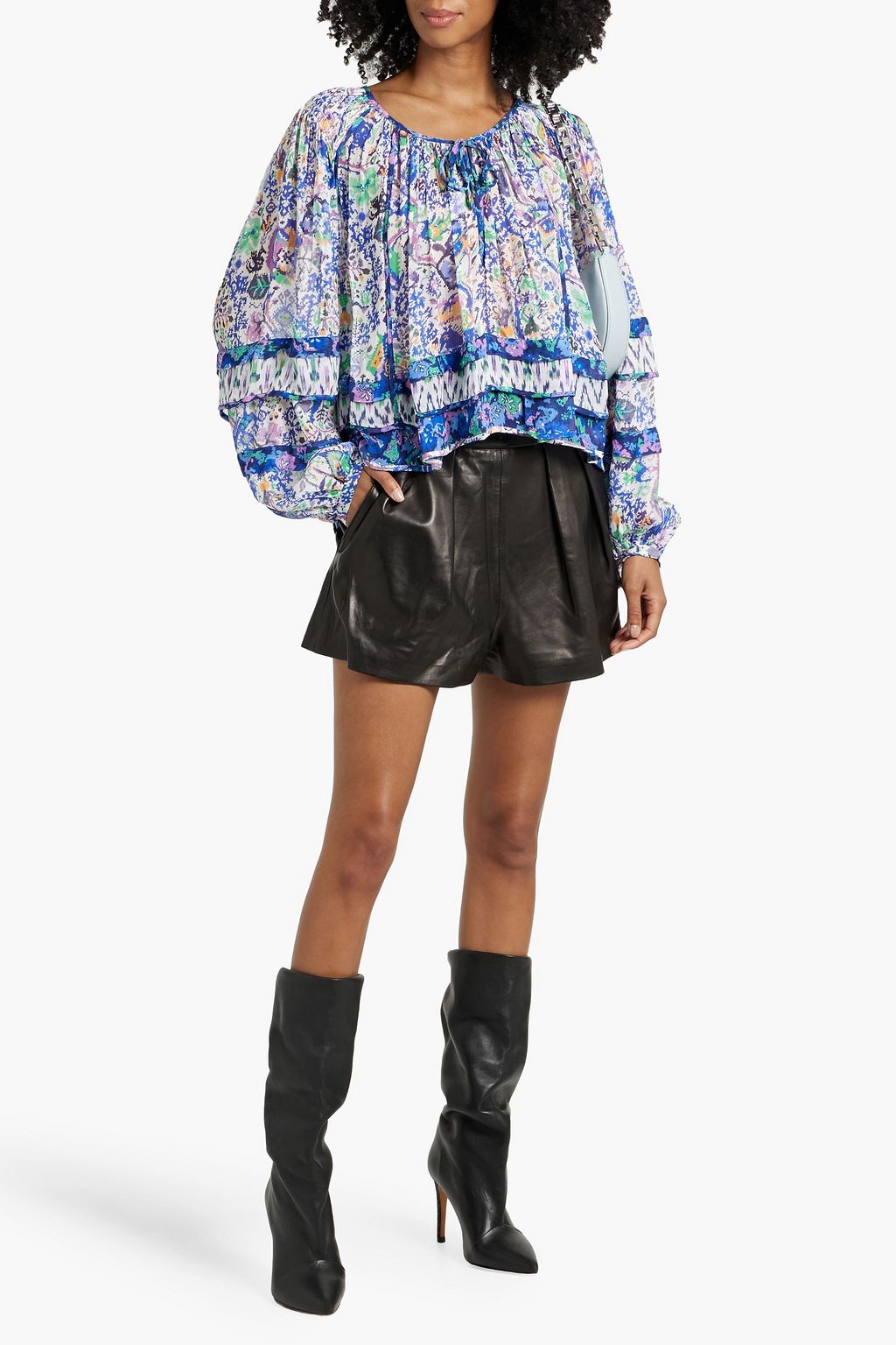 ISABEL MARANT Vozina ruffled printed georgette blouse